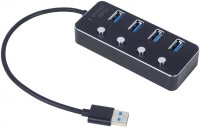 Купить кардридер / USB-хаб Gembird UHB-U3P4P-01: цена от 400 грн.