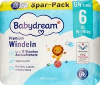 Купить подгузники Babydream Premium 6 (/ 64 pcs) по цене от 680 грн.