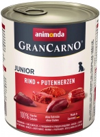 Купить корм для собак Animonda GranCarno Original Junior Beef/Turkey Hearts 800 g  по цене от 186 грн.