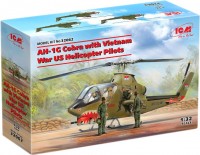 Купить сборная модель ICM AH-1G Cobra with Vietnam War US Helicopter Pilots (1:32)  по цене от 2626 грн.