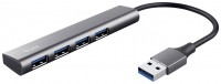 Купить картридер / USB-хаб Trust Halyx 4-Port USB Hub  по цене от 599 грн.