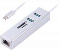 Купить картридер / USB-хаб Maxxter NECH-2P-SD-01  по цене от 550 грн.