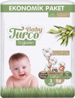 Купить подгузники Baby Turco Diapers Midi (/ 56 pcs) по цене от 550 грн.