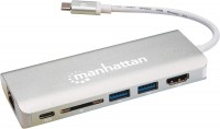 Купить картридер / USB-хаб MANHATTAN SuperSpeed USB-C Multiport Adapter: цена от 1376 грн.