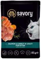 Купить корм для кошек Savory Kitten Pouch Salmon/Carrot in Gravy 85 g: цена от 42 грн.
