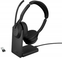 Купить наушники Jabra Evolve2 55 Link380a UC Stereo with Charging Stand  по цене от 9506 грн.