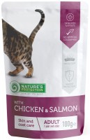 Купить корм для кошек Natures Protection Skin/Coat Care Pouch Chicken/Salmon 100 g: цена от 52 грн.