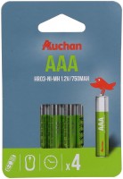 Купить аккумулятор / батарейка Auchan 4xAAA 750 mAh  по цене от 190 грн.
