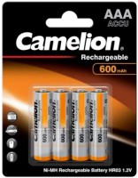 Купить аккумулятор / батарейка Camelion 4xAAA 600 mAh  по цене от 571 грн.