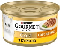 Купить корм для кошек Gourmet Gold Canned Sauce De Luxe Chicken 12 pcs: цена от 272 грн.