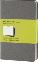 Купить блокнот Moleskine Set of 3 Plain Cahier Journals Pocket Pebble Grey  по цене от 230 грн.
