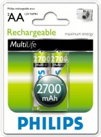 Купить аккумулятор / батарейка Philips MultiLife 2xAA 2700 mAh  по цене от 99 грн.