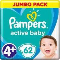 Купить подгузники Pampers Active Baby 4 Plus (/ 62 pcs) по цене от 617 грн.