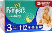 Купить подгузники Pampers Active Baby 3 (/ 112 pcs) по цене от 519 грн.