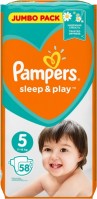 Купить подгузники Pampers Sleep and Play 5 (/ 58 pcs) по цене от 501 грн.