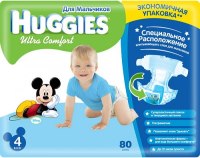 Купить подгузники Huggies Ultra Comfort Boy 4 (/ 80 pcs) по цене от 503 грн.