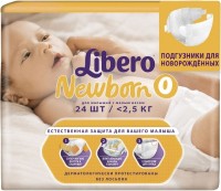 Купить подгузники Libero Newborn 0 (/ 24 pcs) по цене от 129 грн.