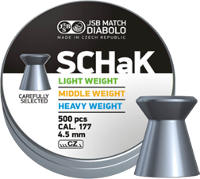 Купить пули и патроны JSB Diabolo Match SCHaK 4.5 mm 0.52 g 500 pcs  по цене от 113 грн.