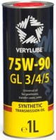 Купить трансмиссионное масло VERYLUBE 75W-90 GL 3/4/5 1L  по цене от 459 грн.