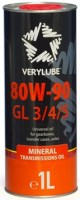 Купить трансмиссионное масло VERYLUBE 80W-90 GL 3/4/5 1L  по цене от 330 грн.