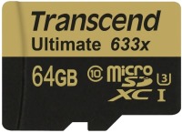 Купити карта пам'яті Transcend Ultimate 633x microSD Class 10 UHS-I U3 за ціною від 258 грн.