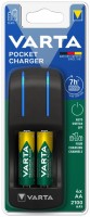 Купить зарядка аккумуляторных батареек Varta Pocket Charger + 4xAA 2100 mAh: цена от 1199 грн.