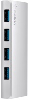 Купить картридер / USB-хаб Belkin USB 3.0 4-Port Hub + USB-C Cable  по цене от 1765 грн.