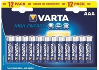 Купити акумулятор / батарейка Varta High Energy 12xAAA  за ціною від 421 грн.