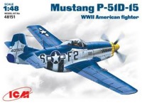 Купить сборная модель ICM Mustang P-51D-15 (1:48)  по цене от 547 грн.