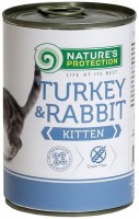 Купить корм для кошек Natures Protection Kitten Canned Turkey/Rabbit 400 g  по цене от 194 грн.