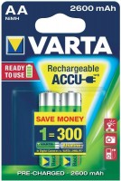 Купити акумулятор / батарейка Varta Rechargeable Accu 2xAA 2600 mAh  за ціною від 588 грн.