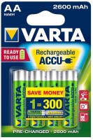 Купить аккумулятор / батарейка Varta Rechargeable Accu 4xAA 2600 mAh  по цене от 663 грн.