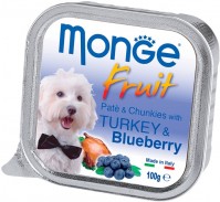 Купить корм для собак Monge Fruit Pate Turkey/Blueberry 100 g: цена от 50 грн.