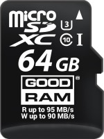 Купити карта пам'яті GOODRAM microSD M3AA UHS-I U3 (microSDXC M3AA UHS-I U3 64Gb) за ціною від 899 грн.