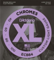 Купить струны DAddario XL Chromes Bass Flat Wound 40-100  по цене от 2232 грн.