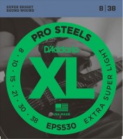 Купить струны DAddario XL ProSteels 8-38  по цене от 344 грн.