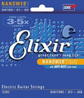 Купить струни Elixir Electric Nanoweb Baritone 12-68: цена от 690 грн.