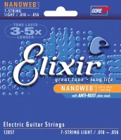 Купить струны Elixir Electric 7-String Nanoweb Light 10-56  по цене от 820 грн.