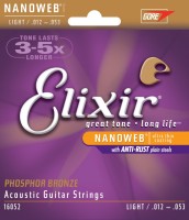 Купить струны Elixir Acoustic Phosphor Bronze NW Light 12-53: цена от 499 грн.