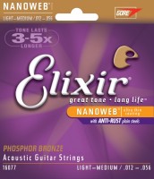 Купить струны Elixir Acoustic Phosphor Bronze NW Light-Medium 12-56: цена от 938 грн.