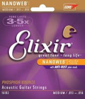 Купить струни Elixir Acoustic Phosphor Bronze NW Medium 13-56: цена от 938 грн.