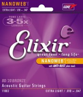 Купить струны Elixir Acoustic 80/20 Bronze NW Extra Light 10-47: цена от 499 грн.