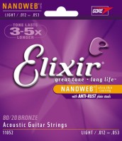 Купить струни Elixir Acoustic 80/20 Bronze NW Light 12-53: цена от 900 грн.