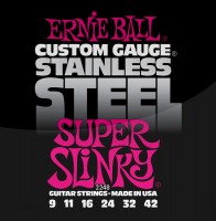 Купить струни Ernie Ball Slinky Stainless Steel 9-42: цена от 425 грн.