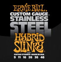 Купити струни Ernie Ball Slinky Stainless Steel 9-46  за ціною від 319 грн.