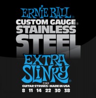 Купити струни Ernie Ball Slinky Stainless Steel 8-38  за ціною від 319 грн.