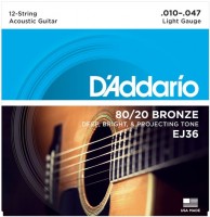 Купить струни DAddario 80/20 Bronze 12-String 10-47: цена от 545 грн.
