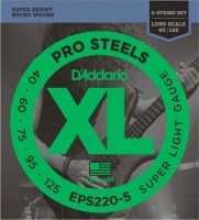 Купить струны DAddario XL ProSteels 5-String Bass 40-125  по цене от 1495 грн.