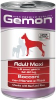 Купити корм для собак Gemon Adult Canned Maxi Breed Beef 1.25 kg  за ціною від 152 грн.