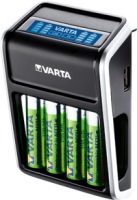 Купити зарядка для акумуляторної батарейки Varta LCD Plug Charger + 4xAA 2100 mAh за ціною від 3057 грн.